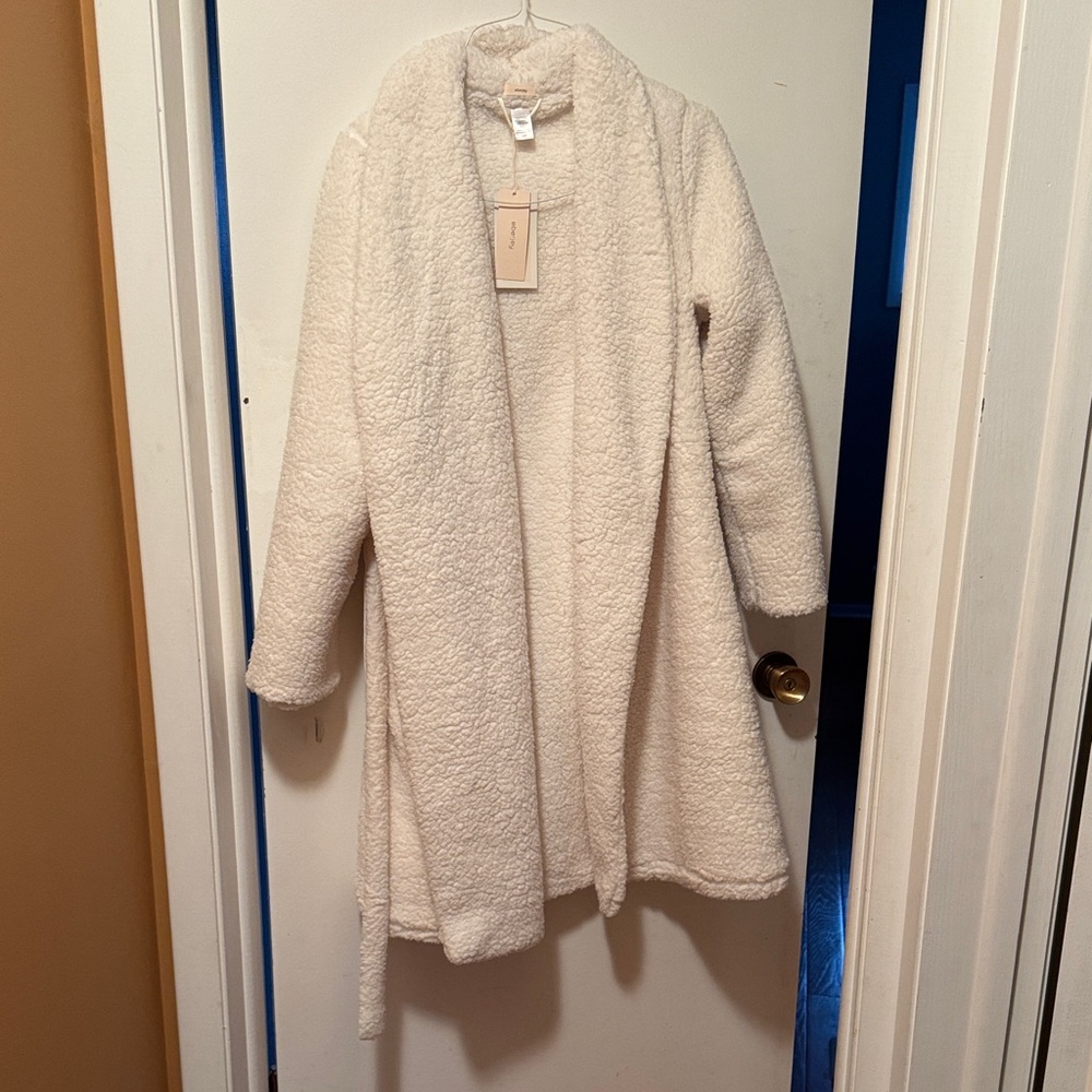 Eberjey Cream Teddy Jacket